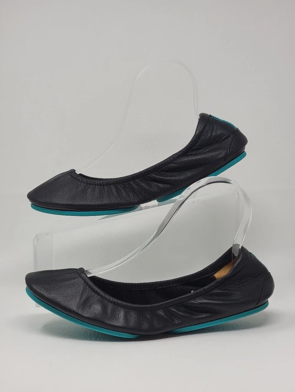 Tieks by Gavrieli California Navy Blue Leather Ballet Flats Slip On Shoes Size 8